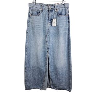 Lucky Brand Rigid Denim Maxi Skirt NWT 8/29